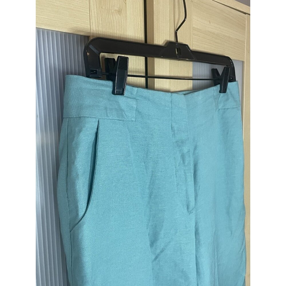 East 5th Teal-Turquoise Wide Leg Pants - Picture 3 of 6